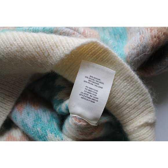 Wilfred Cadence Fair Isle Mohair Sweater Orange Teal Size XS - Picture 5 of 6